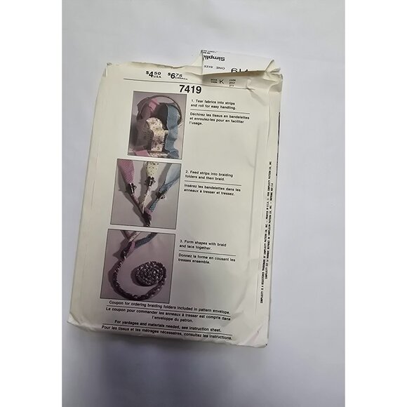 Simplicity Crafts Table Accessories Braiding Pattern Kit #7419 One Size - Picture 2 of 6